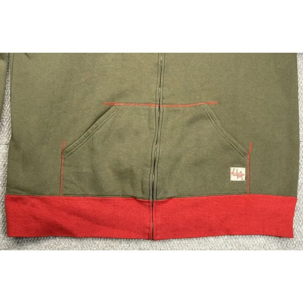 NCAA University of Miami Hurricanes Vintage Full Zip Long Sleeve Jacket Size 2XL
